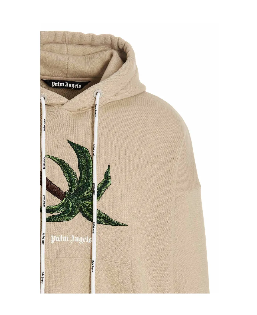 Palm Angels Palm Embroidered Drawstring Hoodie