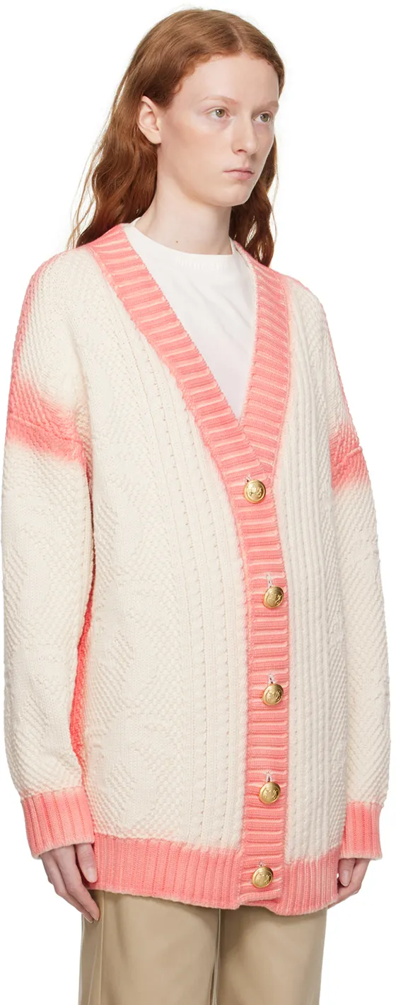 Palm Angels Spray Paint-Effect Knitted Cardigan