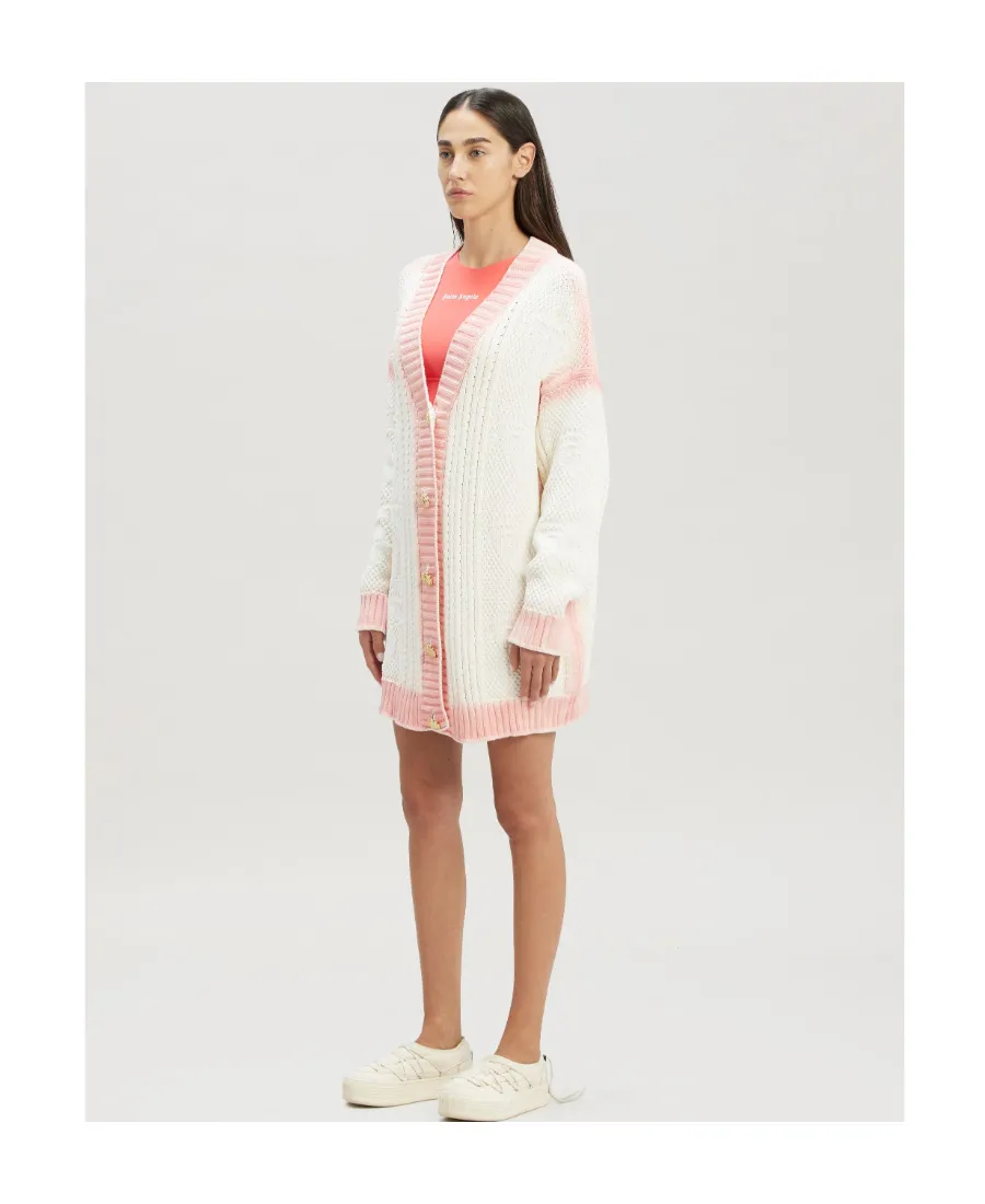 Palm Angels Spray Paint-Effect Knitted Cardigan