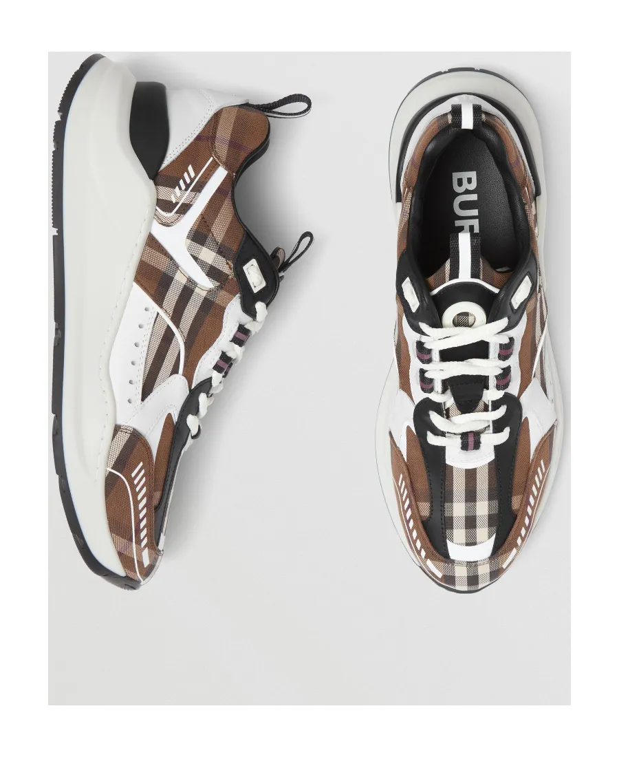 Vintage Check Lace-Up Sneakers