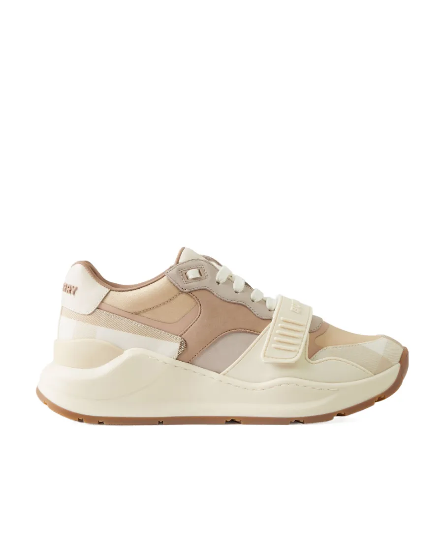 Check Panelled-Detail Sneakers