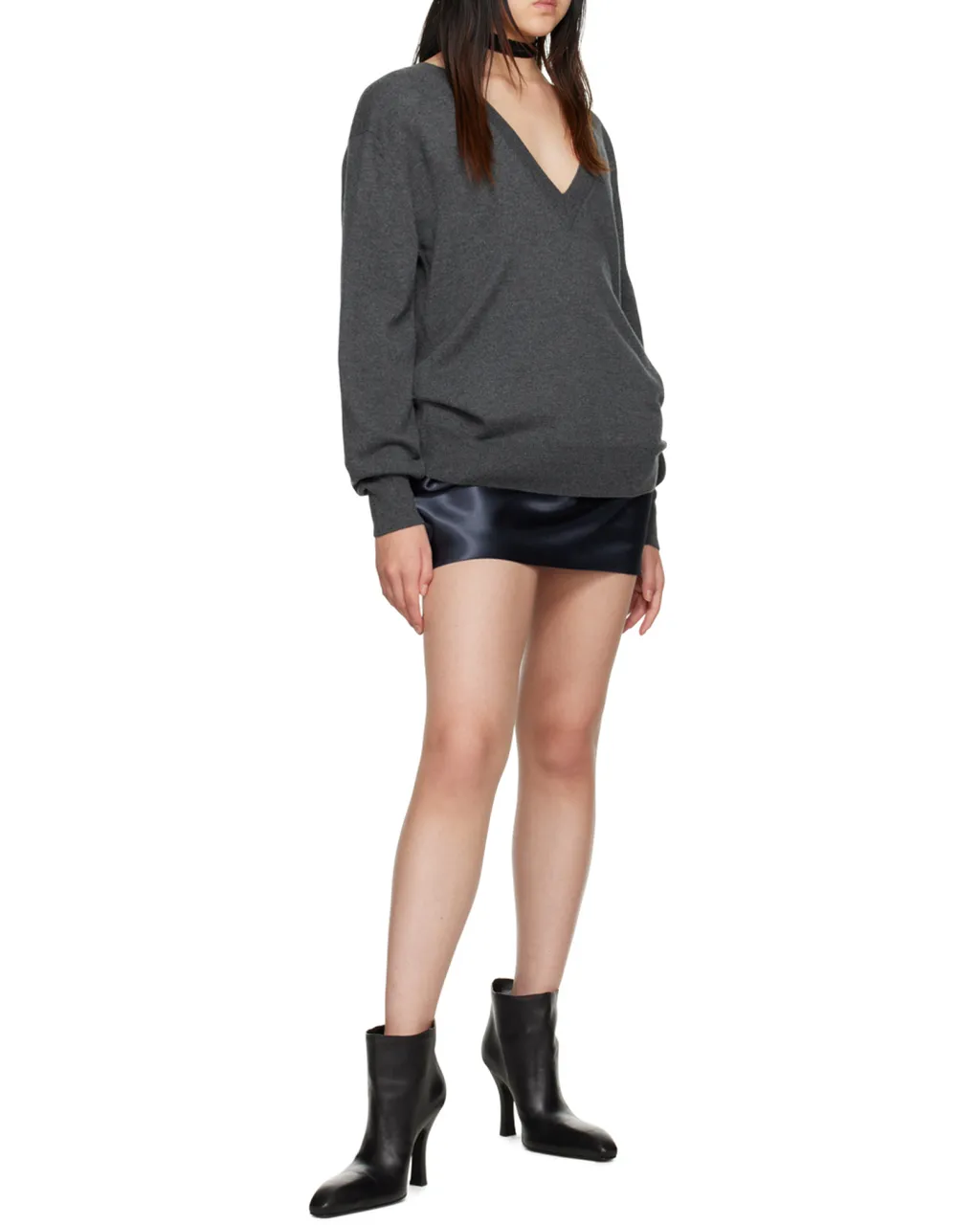 Low-Rise Satin Mini Skirt