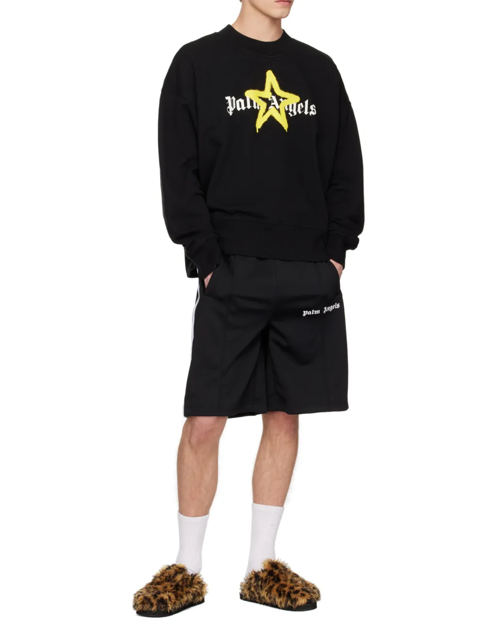Palm Angels Logo-Printed Crewneck Sweatshirt