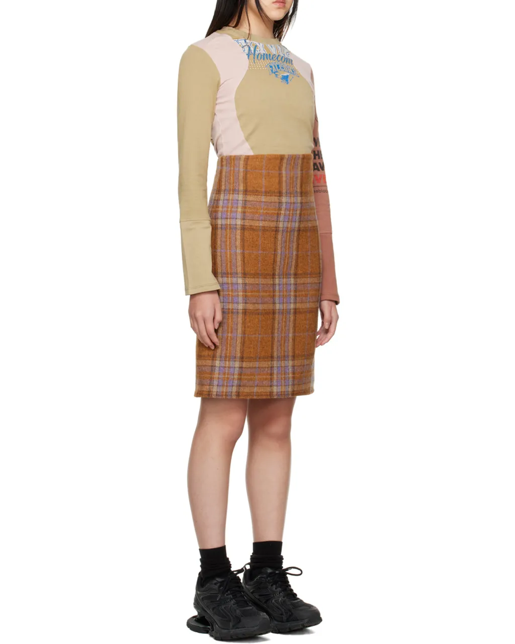 Logo Checked Dress