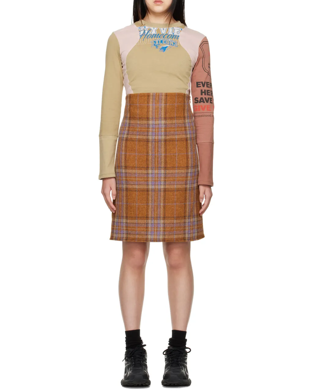 Logo Checked Dress