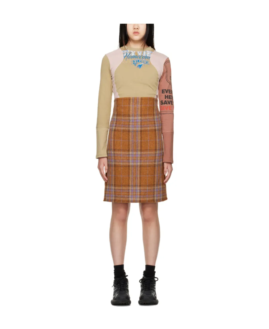 Logo Checked Dress