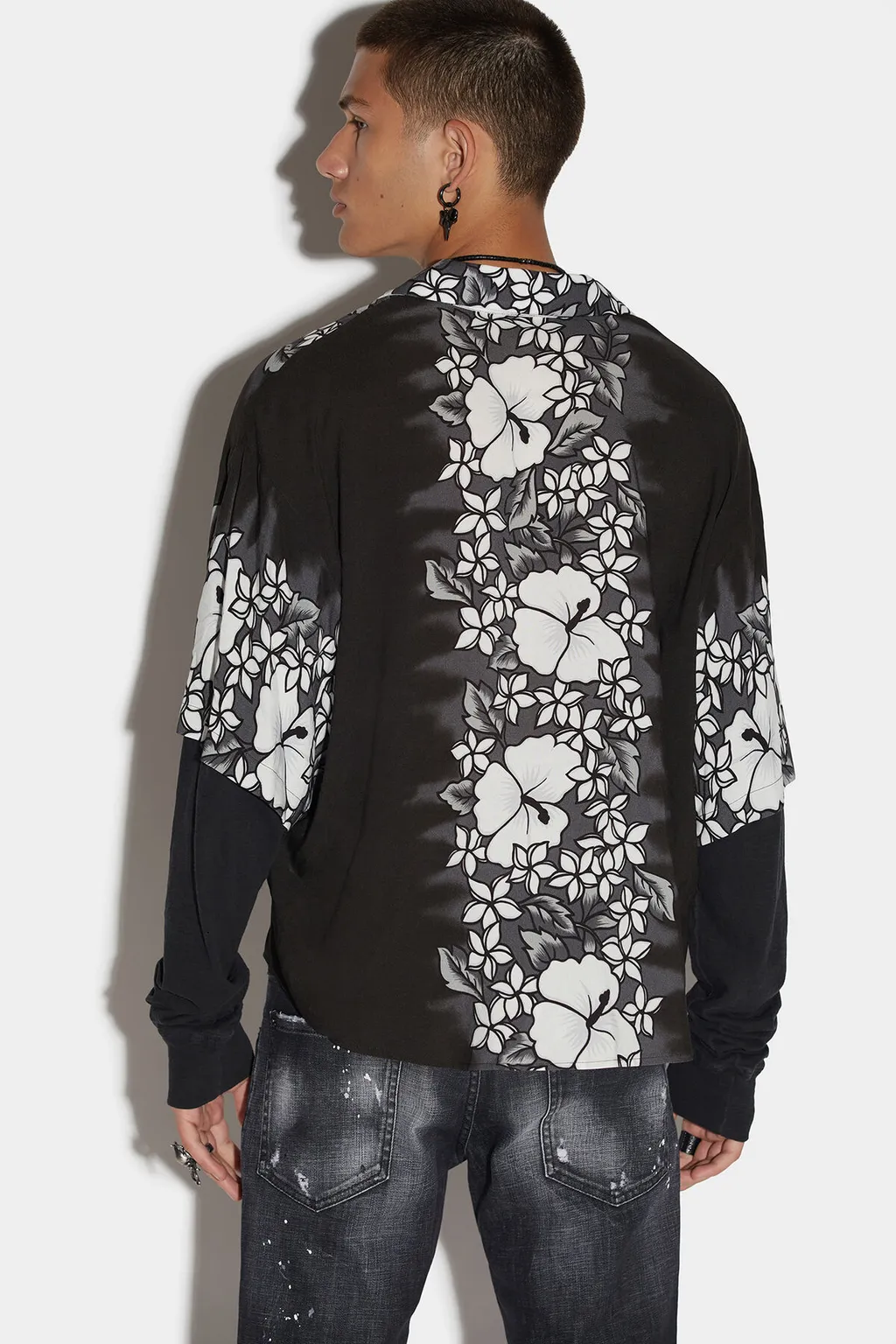 Dsquared2 Floral-Print Long-Sleeved Shirt