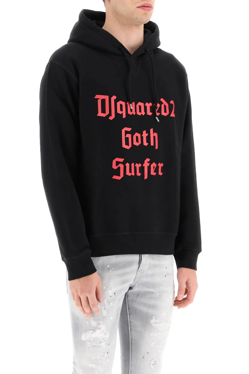 Dsquared2 Slogan Printed Drawstring Hoodie