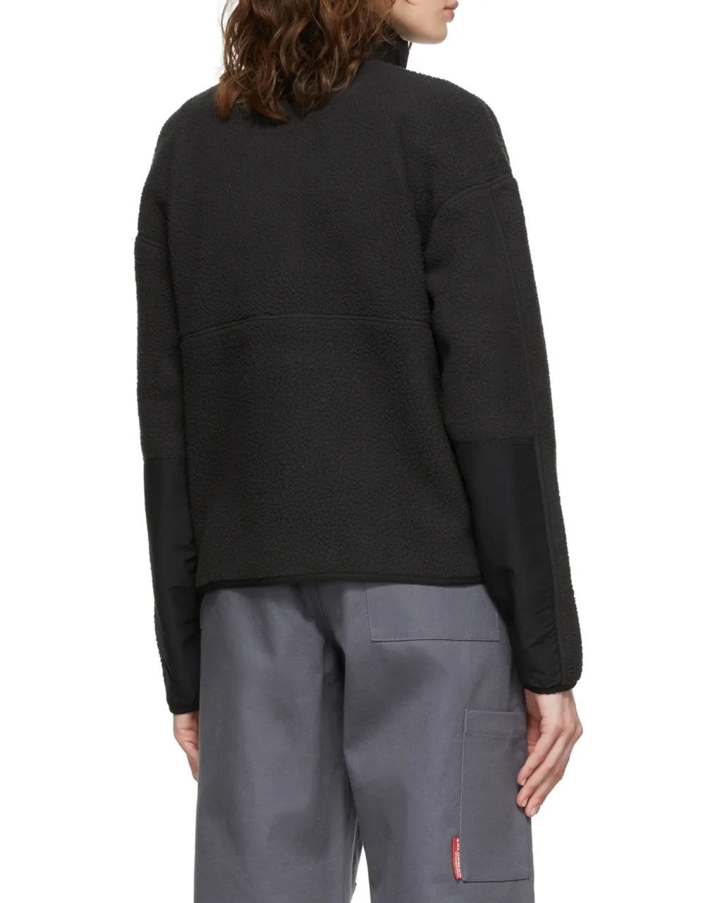 Faux-Shearling High-Neck Jacket