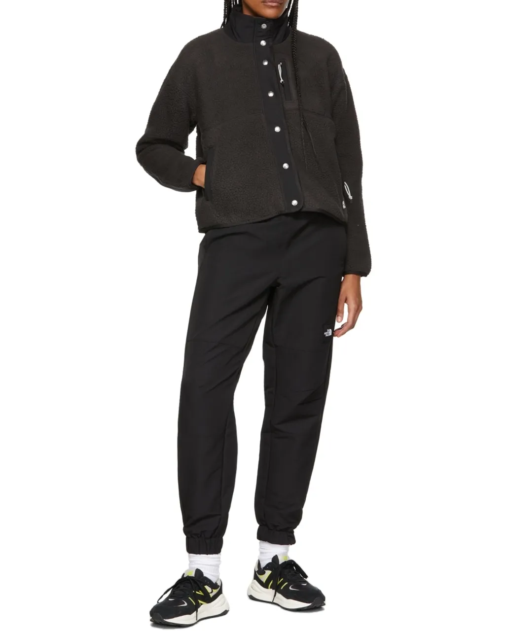 Faux-Shearling High-Neck Jacket