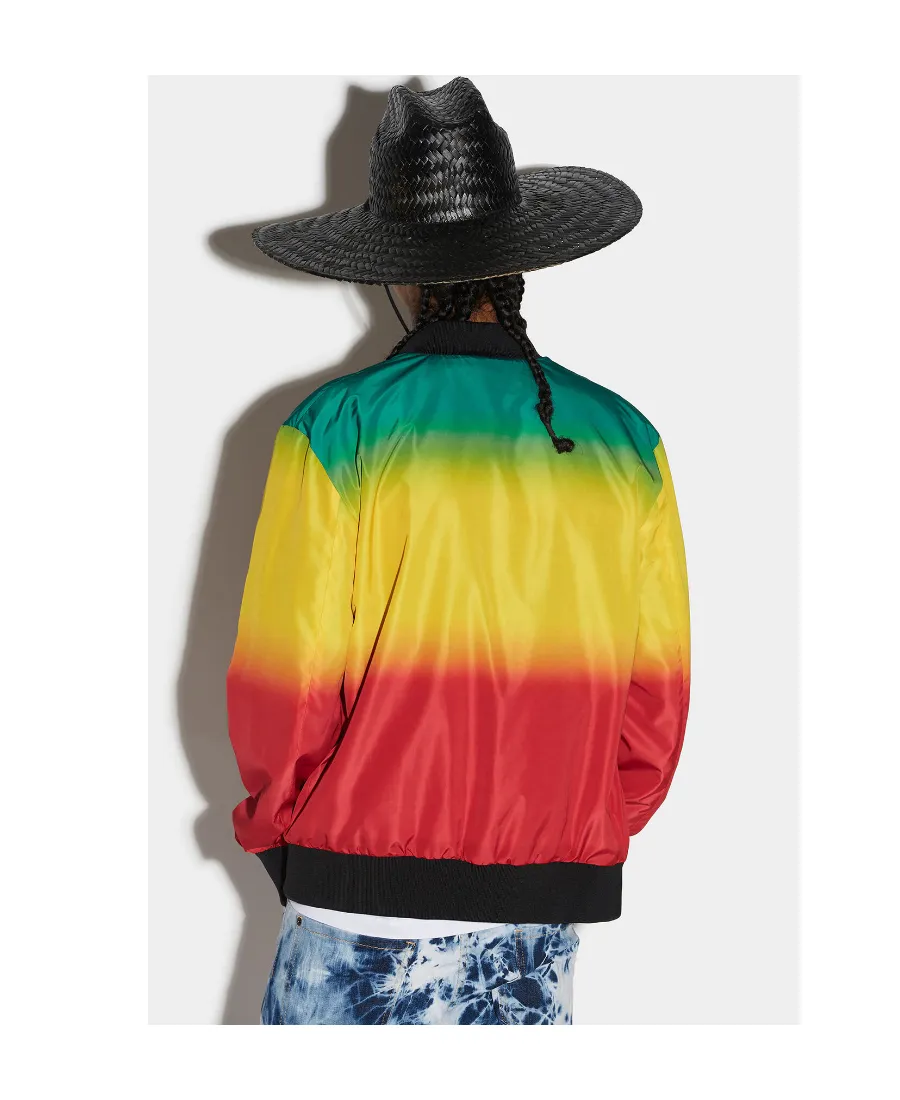 Dsquared2 Logo Printed Zipped Bomber Jacket