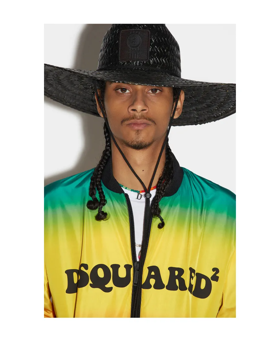 Dsquared2 Logo Printed Zipped Bomber Jacket