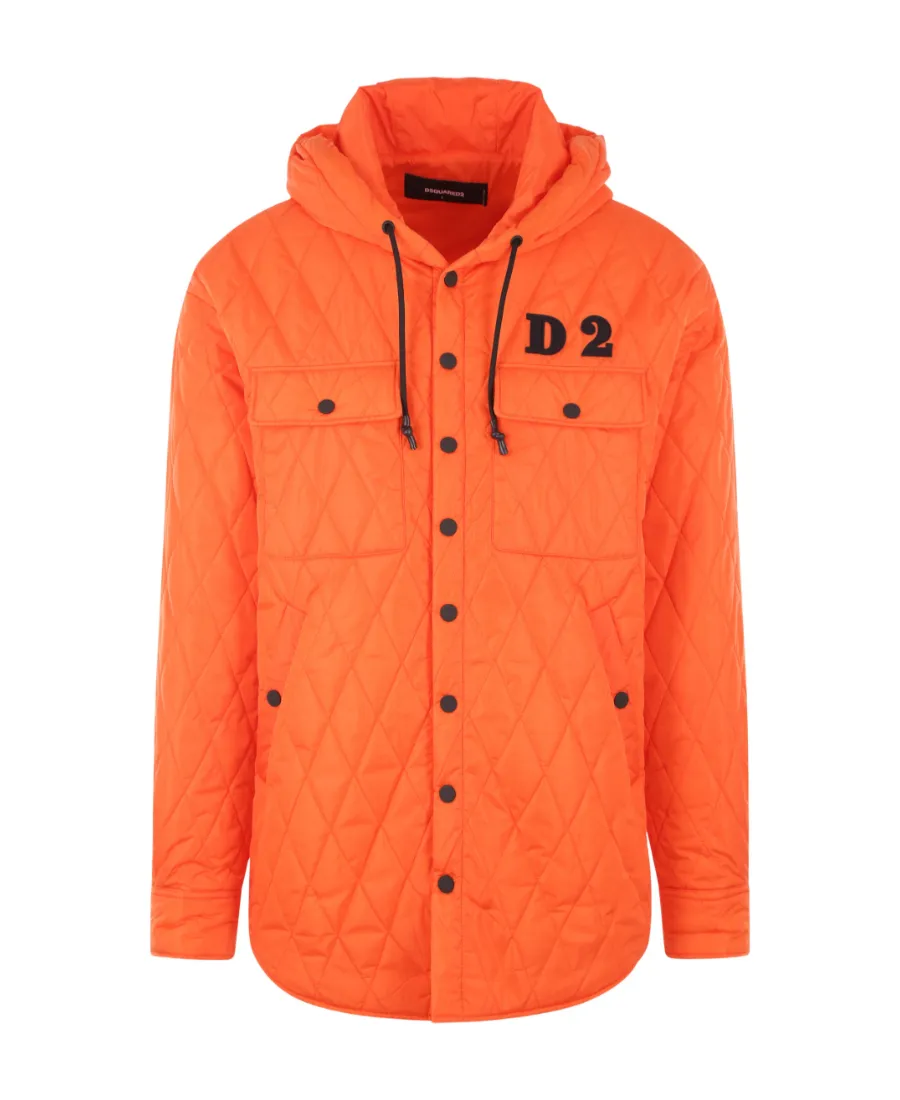 Logo-Patch Quilted Jacket