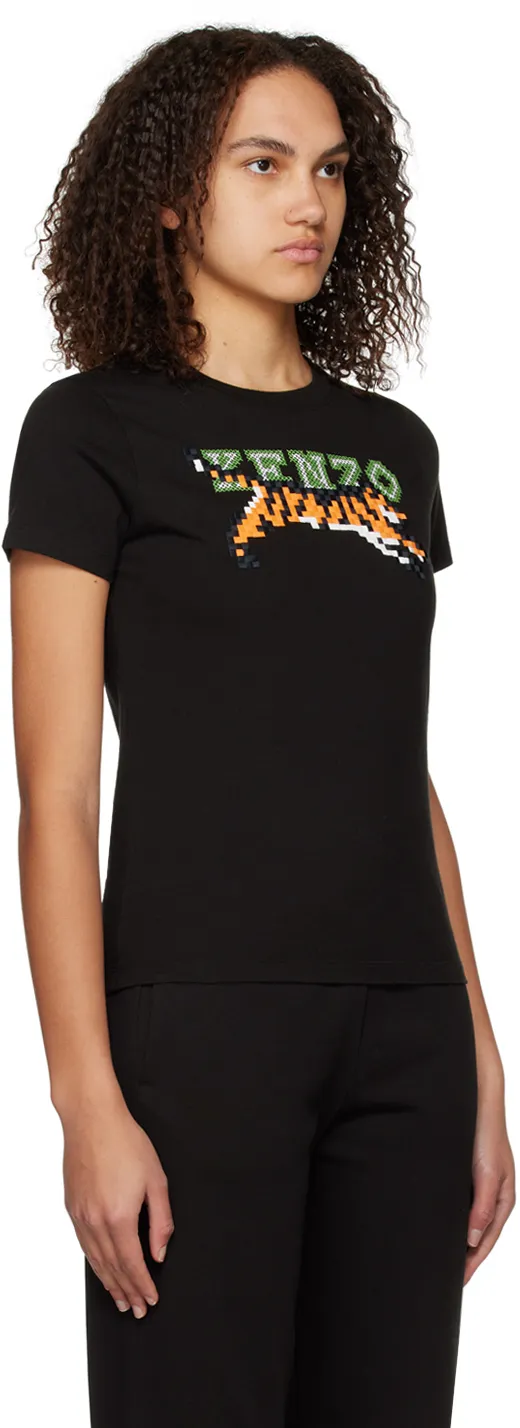 Kenzo Tiger Motif Embroidered Crewneck T-Shirt