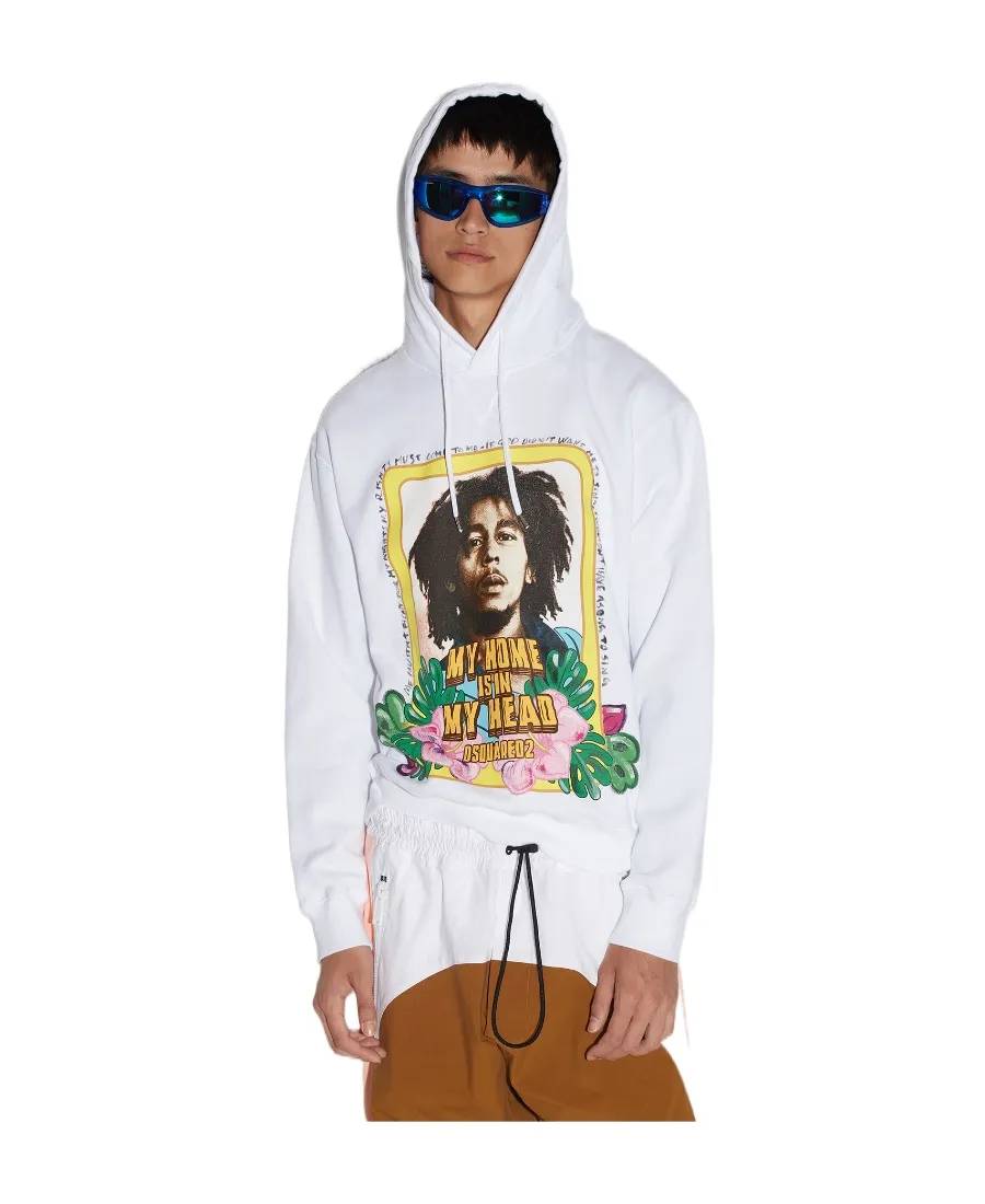 Dsquared2 Graphic Printed Drawstring Hoodie