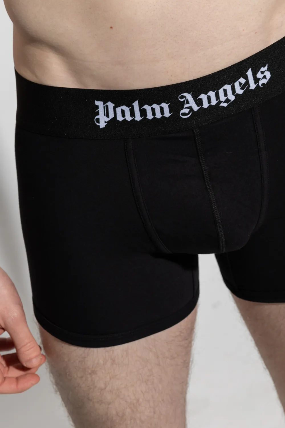 Palm Angels Elastic Logo Waist Pack Of Two Boxers