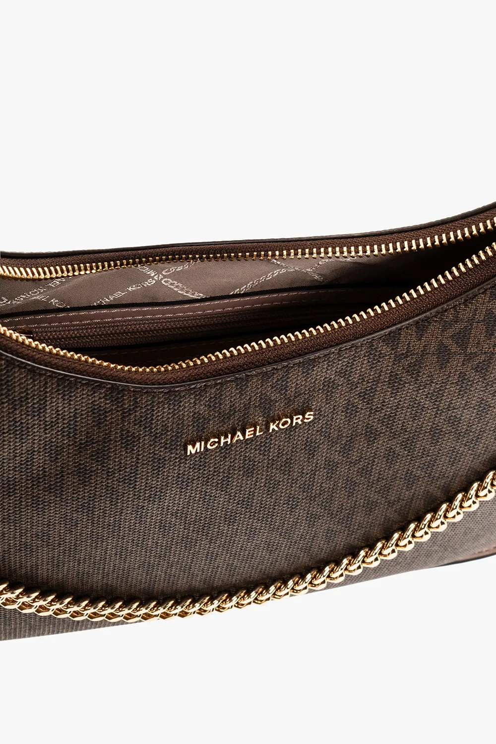 Monogram-Pattern Satchel Bag