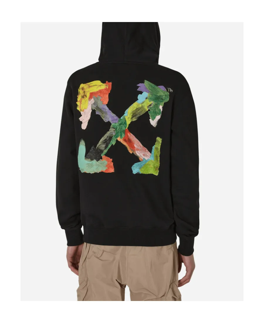 Brush Arrow Cotton Hoodie