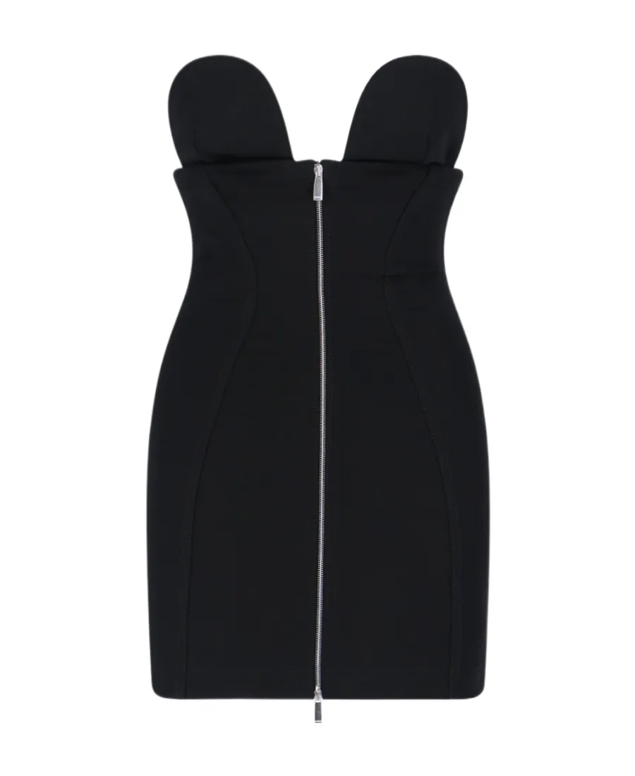 Zipped Strapless Minidress