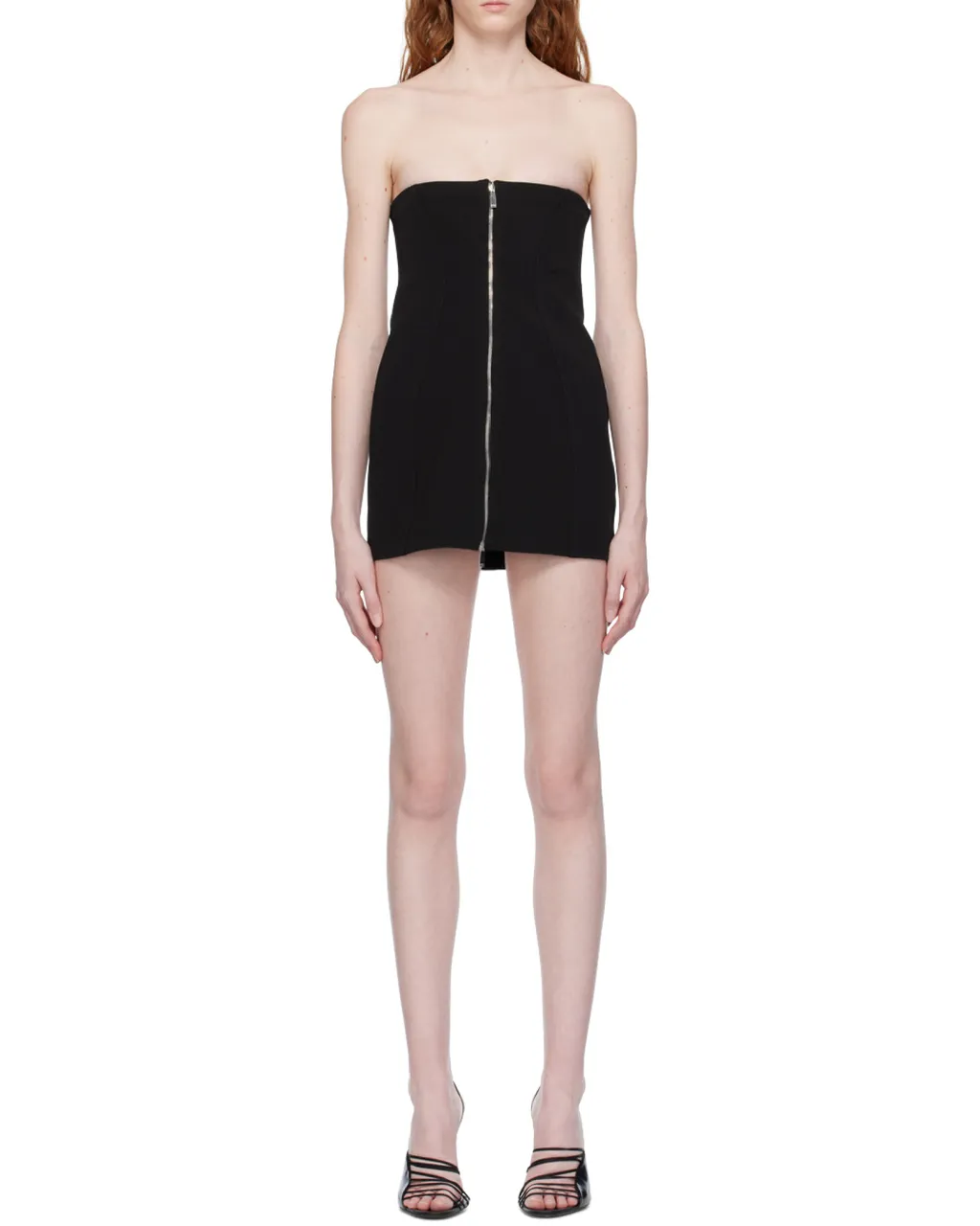 Zipped Strapless Minidress