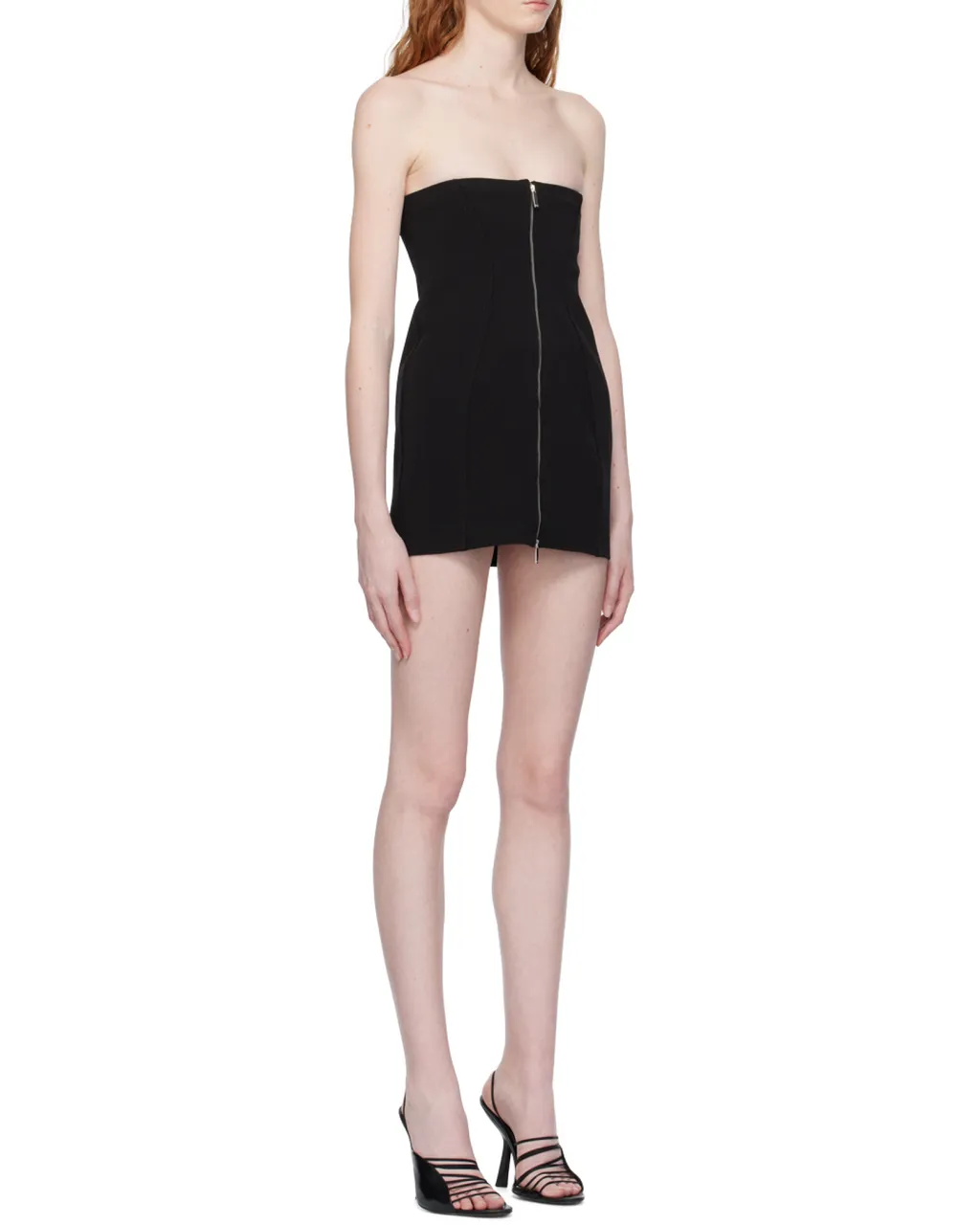 Zipped Strapless Minidress