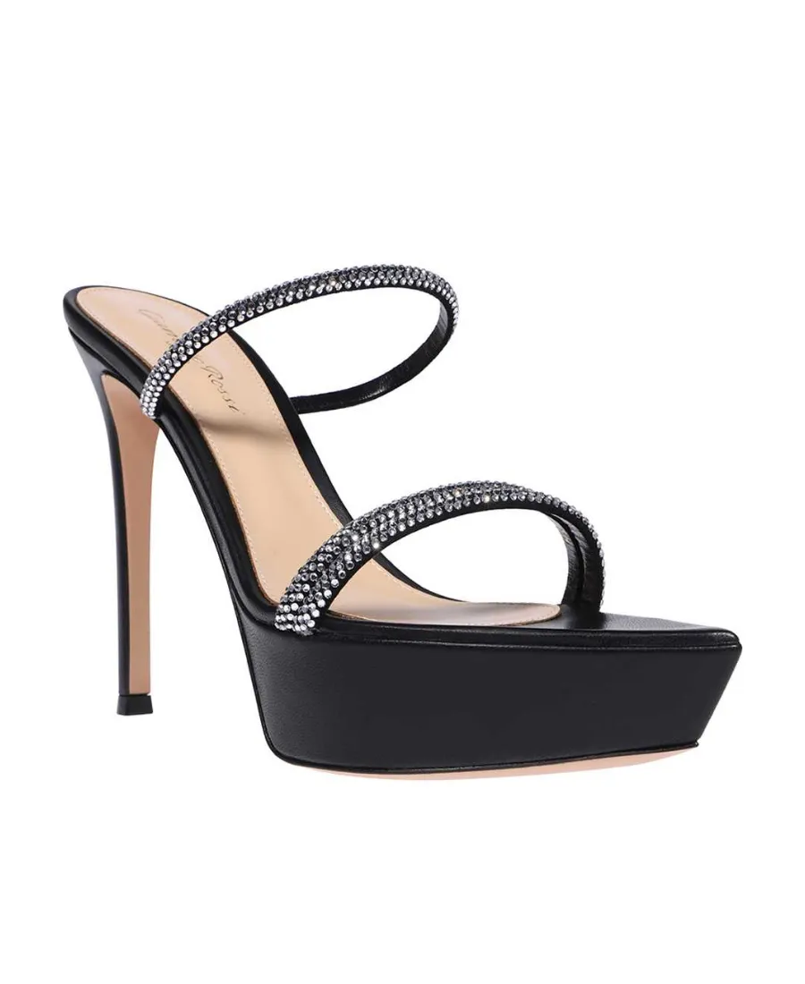 Gianvito Rossi Canne Embellished Platform Sandals