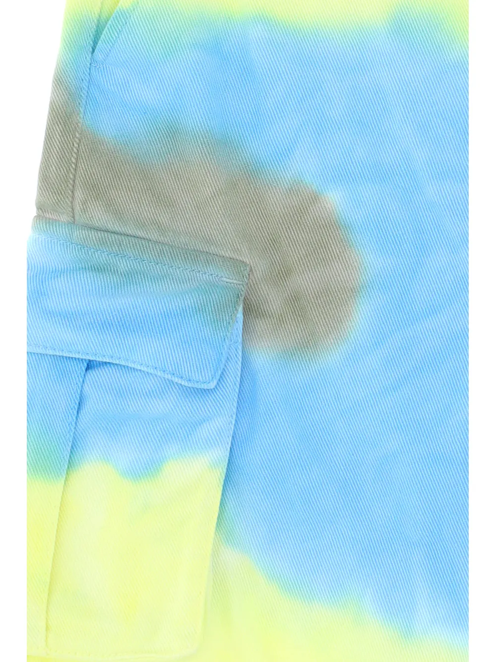 Tie-Dye Cotton Cargo Shorts