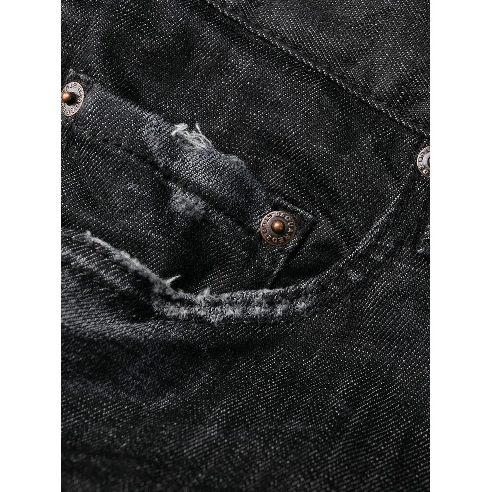 Dsquared2 Logo Patch Distressed Skinny Jeans