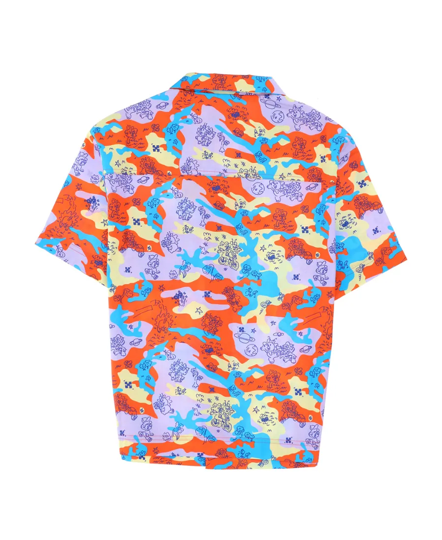 Off-White Kids Camouflage Printed Buttoned Shirt
