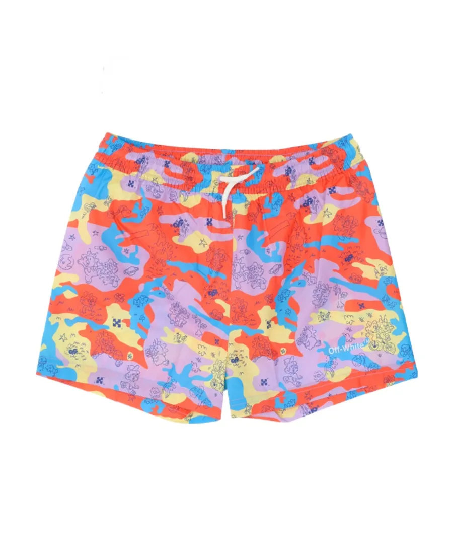 Multicolour Camo Swim Shorts