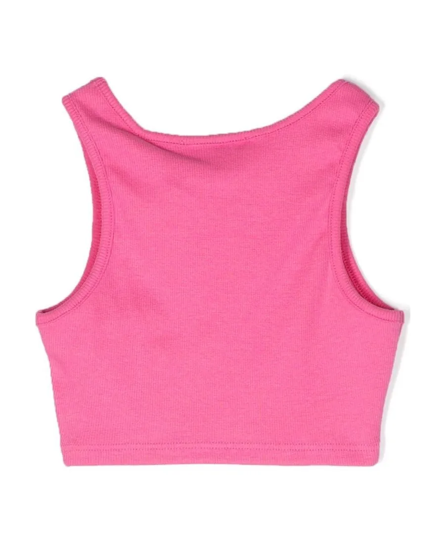 Logo-Print Cropped Top