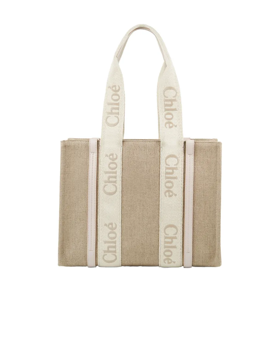 Logo-Tape Detail Tote Bag