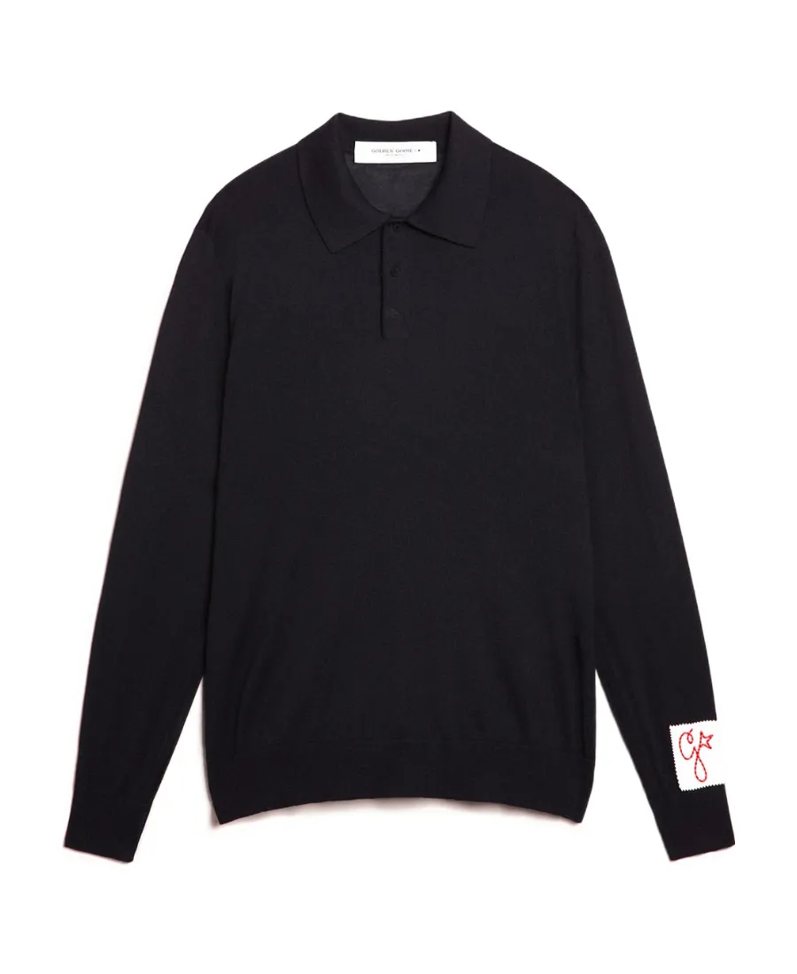 Golden Goose Deluxe Brand Logo Patch Polo Shirt