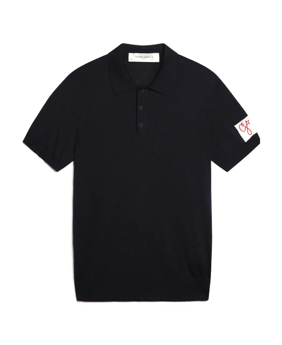 Golden Goose Deluxe Brand Logo Patch Polo Shirt