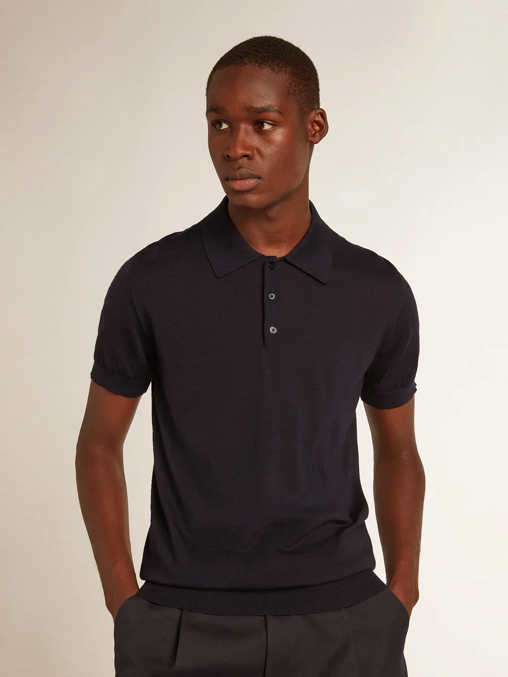 Golden Goose Deluxe Brand Logo Patch Polo Shirt