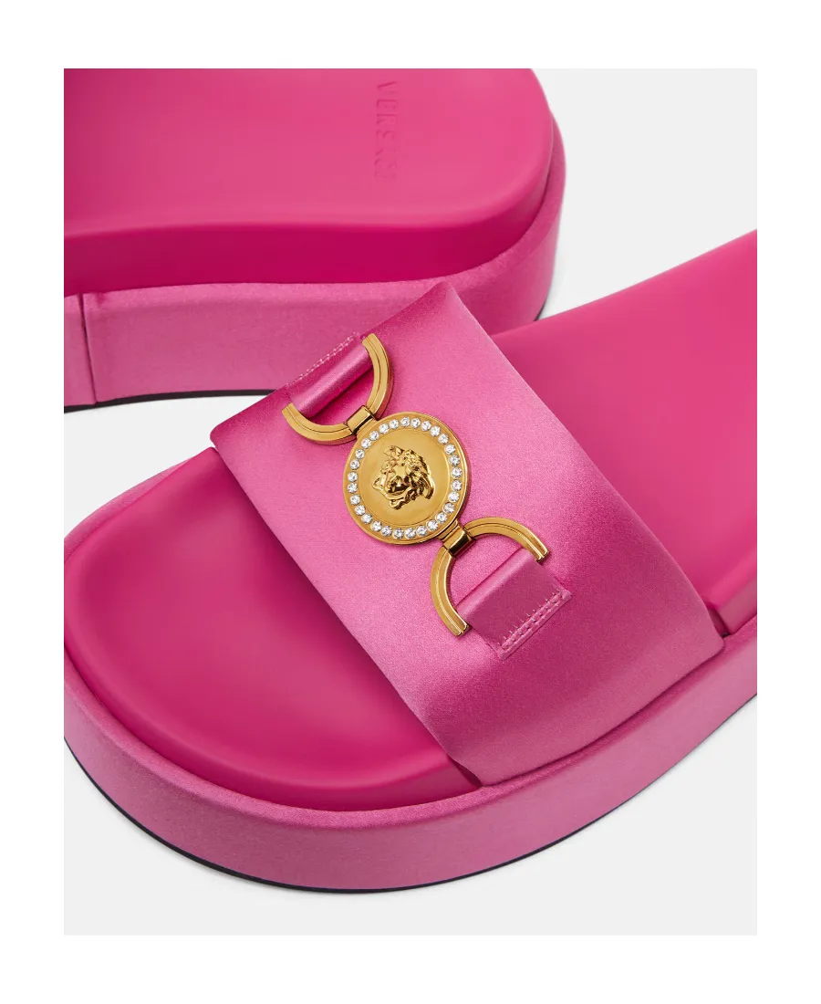 Versace Medusa Head Plaque Platform Mules