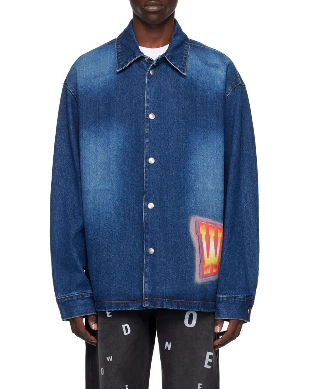 Logo Painted Denim Jacket