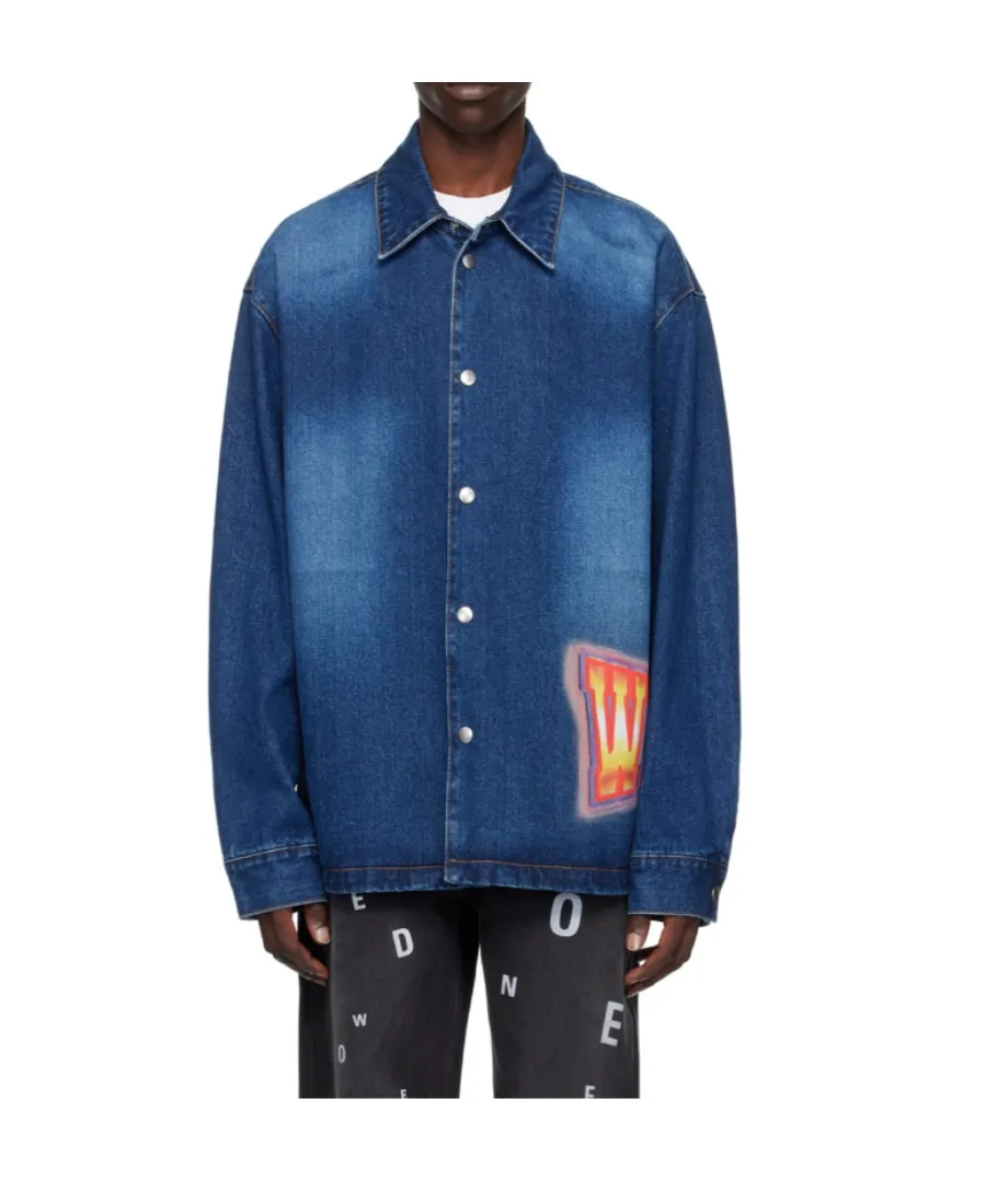 Logo Painted Denim Jacket