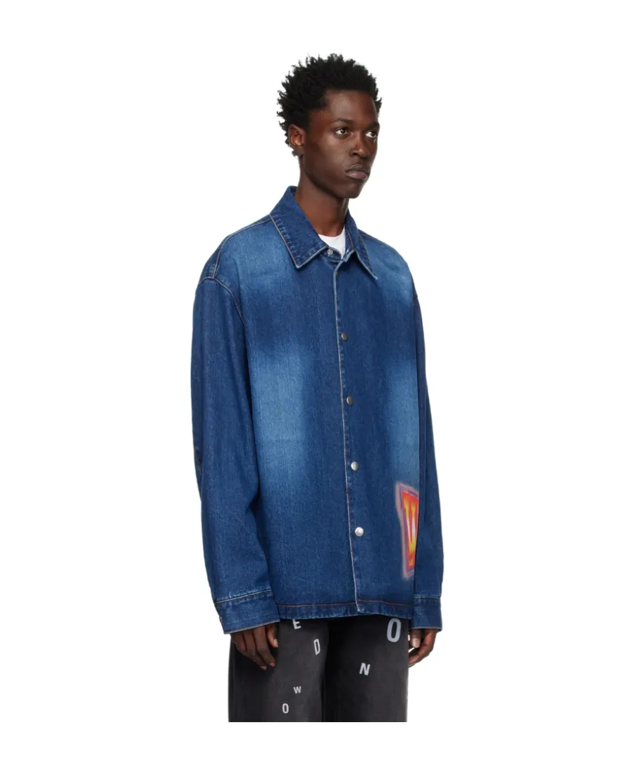 Logo Painted Denim Jacket