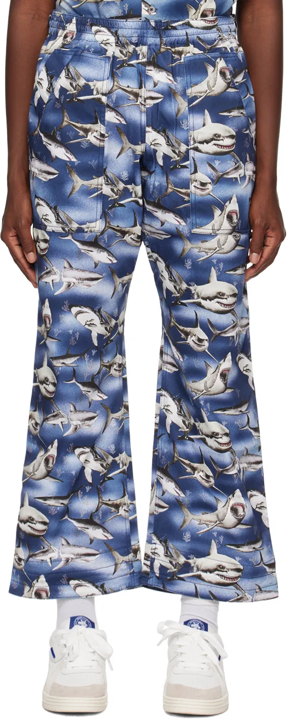 Sharks Easy Wide-Leg Trousers