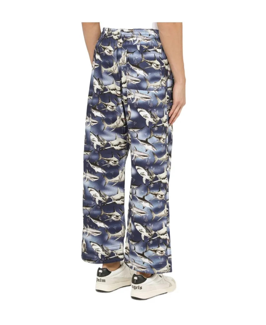 Sharks Easy Wide-Leg Trousers