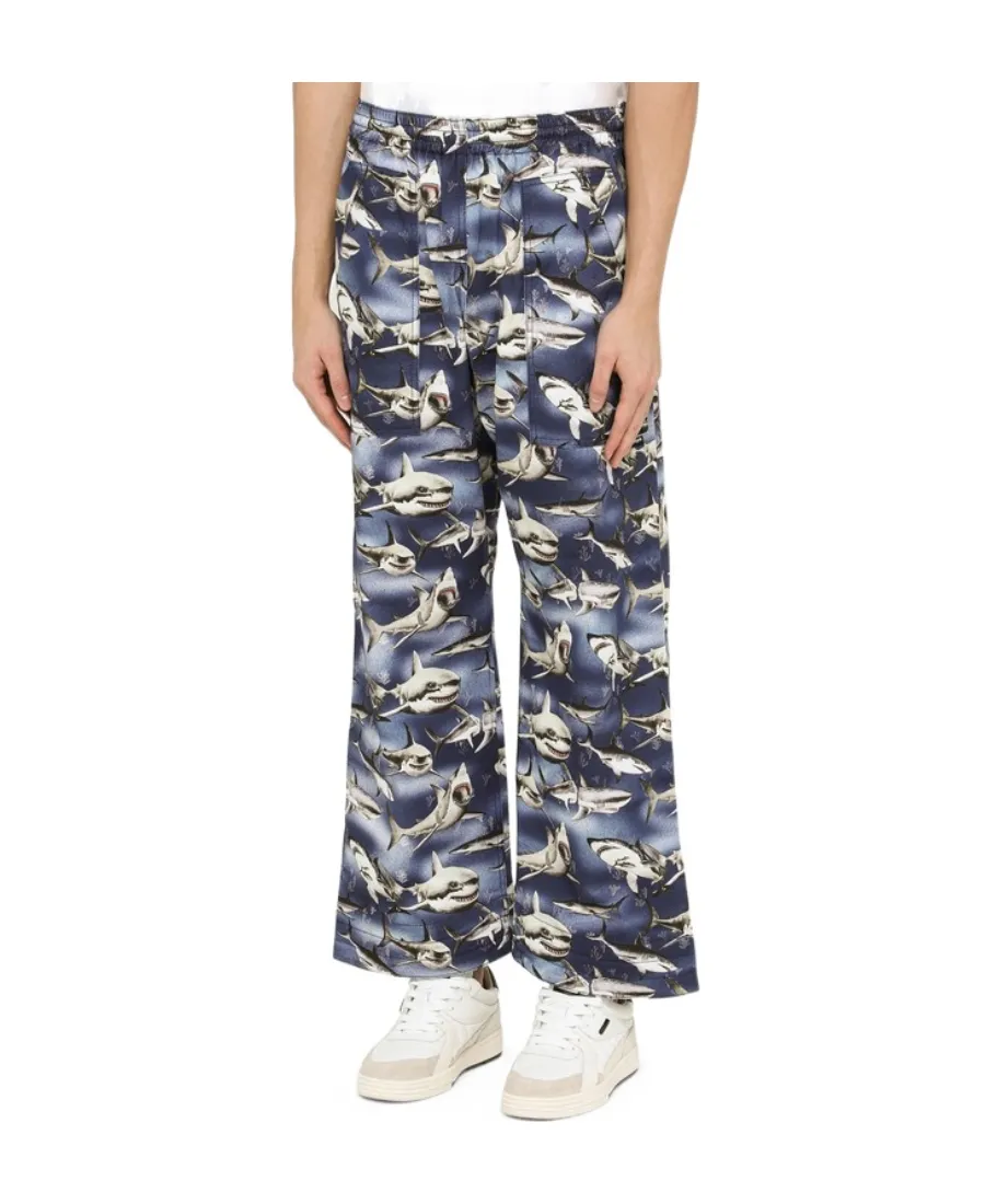 Sharks Easy Wide-Leg Trousers