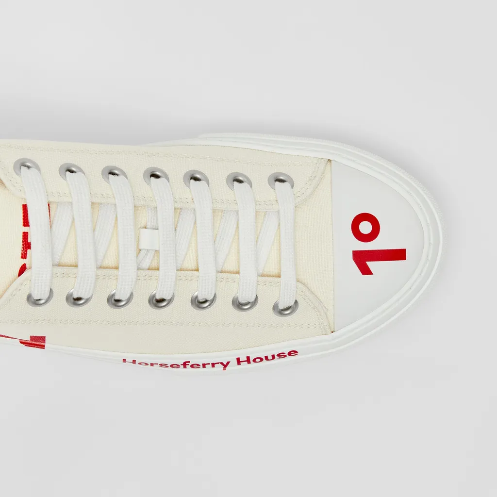 Coordinates Print Low-Top Sneakers
