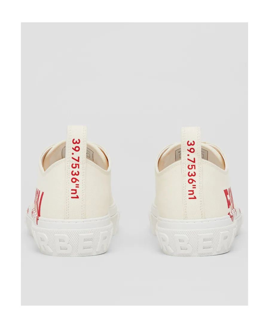 Coordinates Print Low-Top Sneakers
