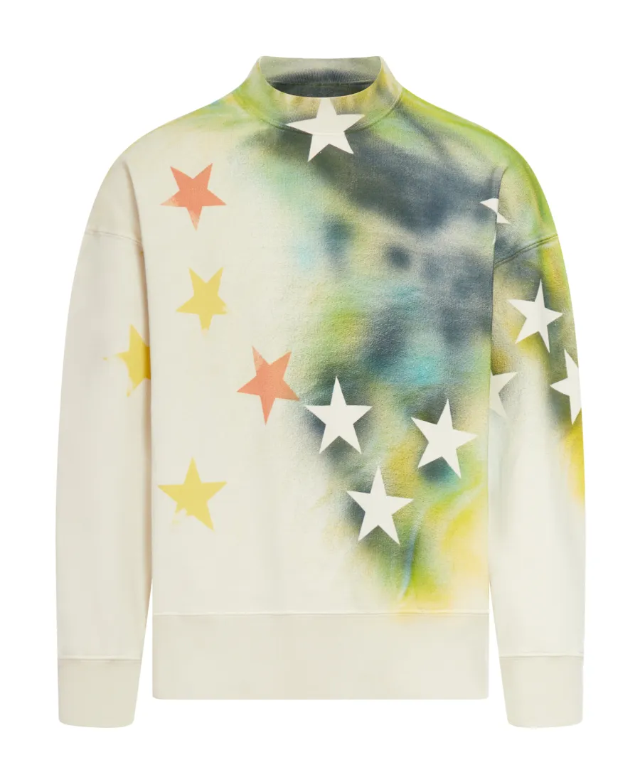 Sprayed Stars Cotton Sweatshirt