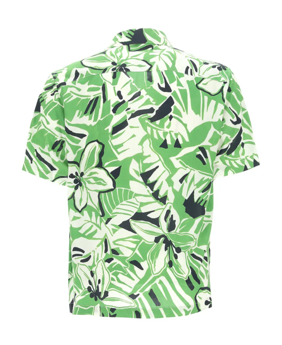 Palm Angels Macro Hibiscus Bowling Shirt