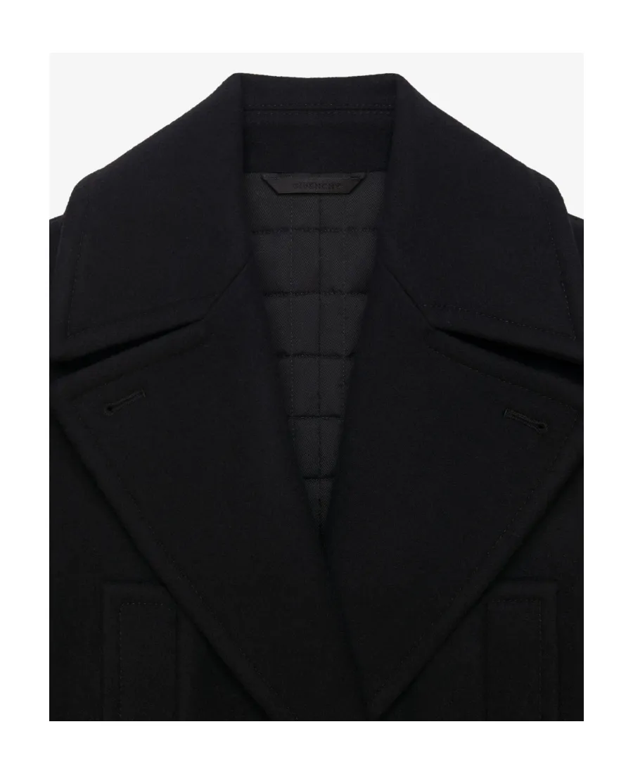 Givenchy U-Lock Buckle Quilted Peacoat