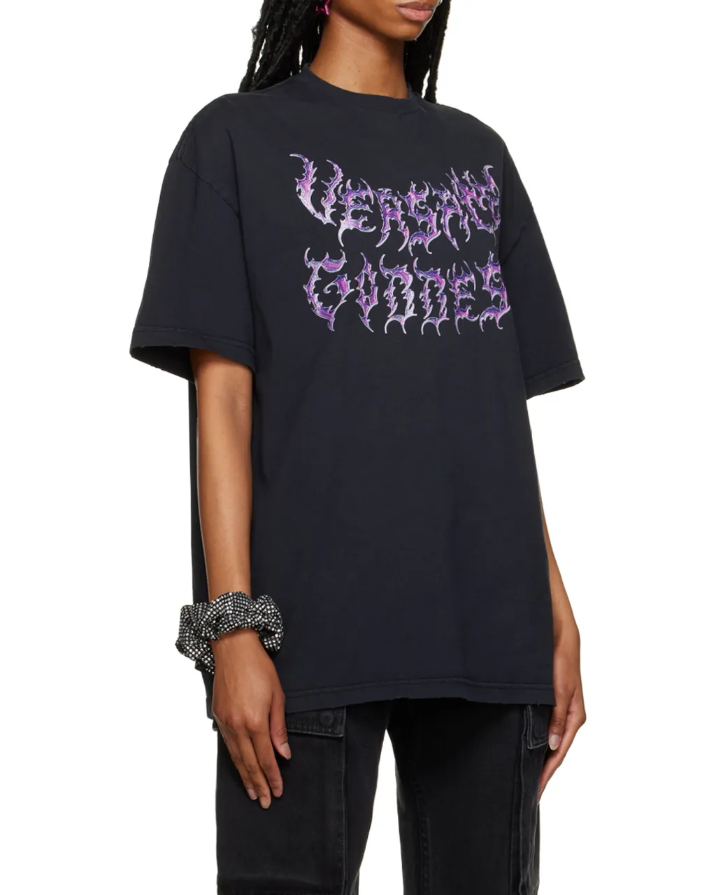 Versace Logo Printed Crewneck T-Shirt