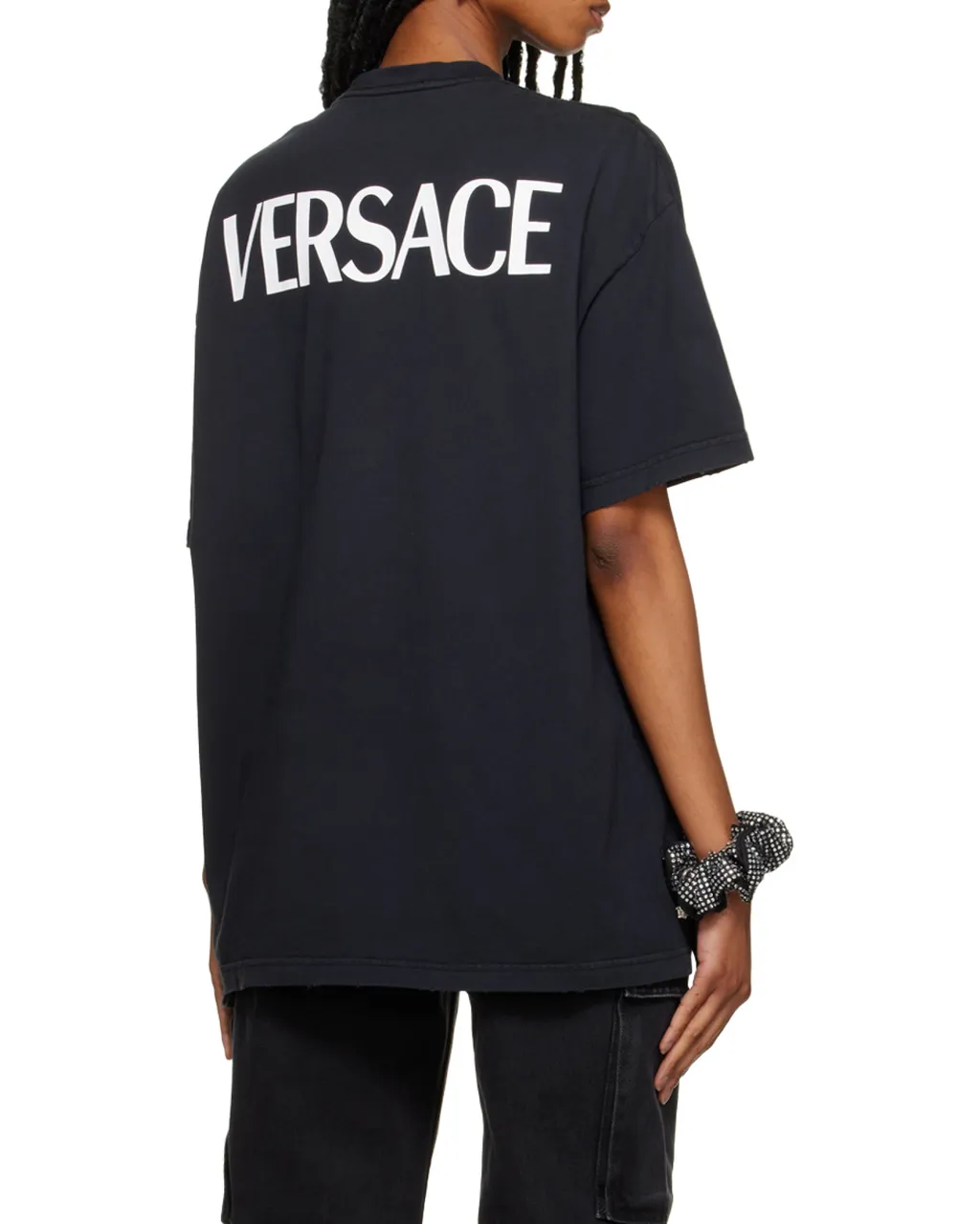 Versace Logo Printed Crewneck T-Shirt