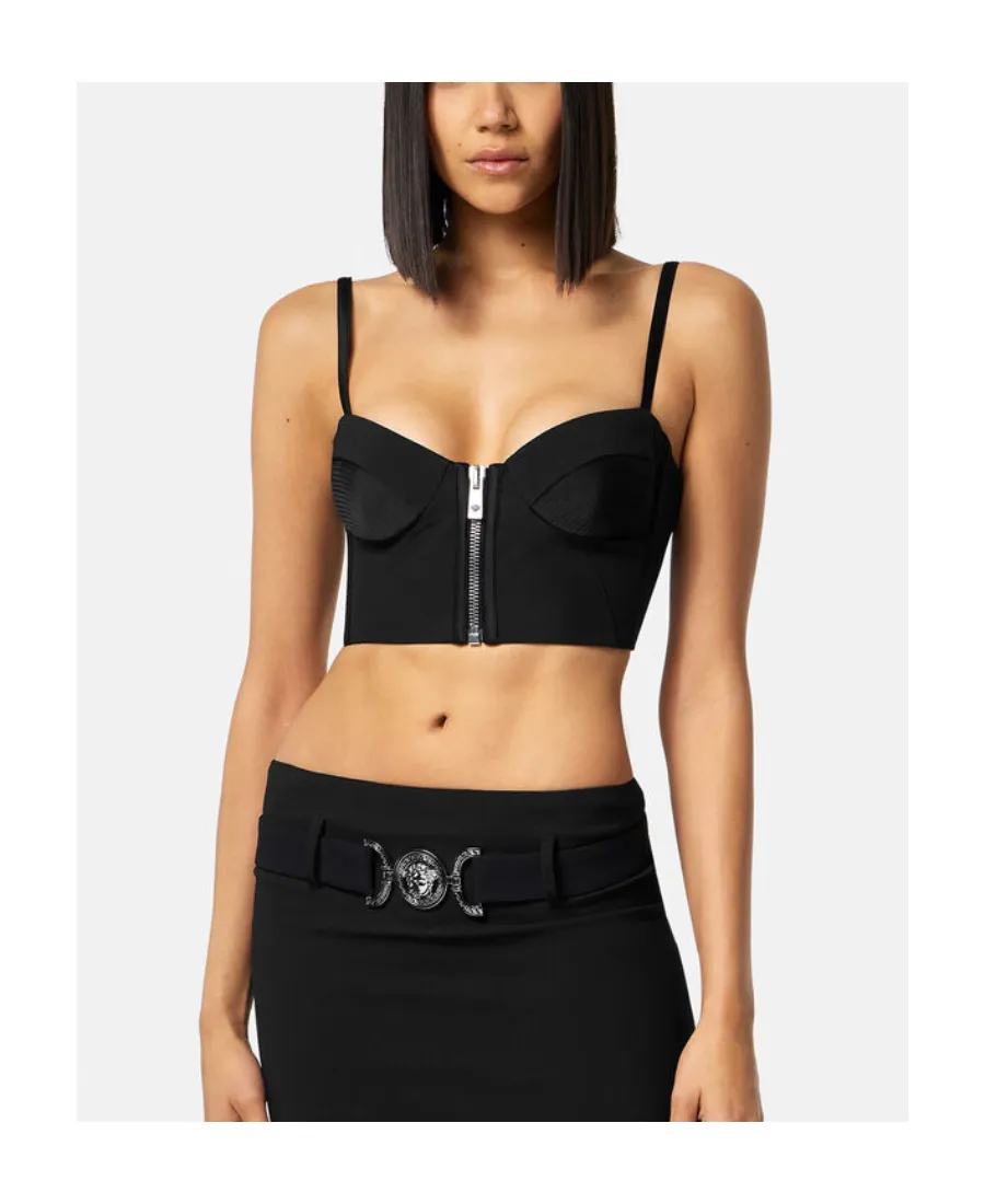Zipped Crop Tank Top